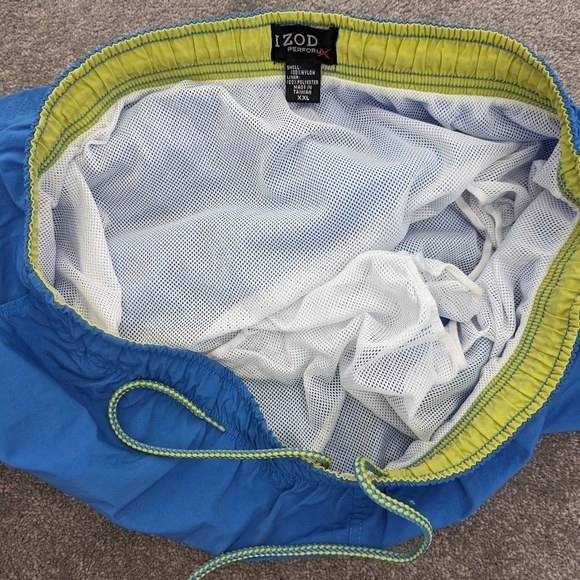 Izod Men's Blue Swim Shorts Size XXL Swim Trunks Beach Vacation Sporty - Picture 4 of 8